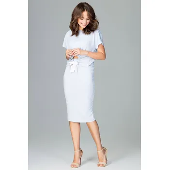 Dámská halenka Světle modrý set halenky a sukně K466 Light blue Velikost: XL