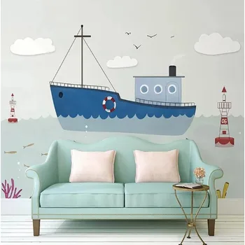 Fototapeta Solution Media 3D tapety - Kreslená loď MU4164 6 - Samolepící tapeta - 380-450g/m2