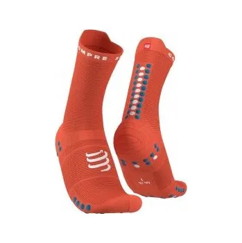 Běžecké oblečení COMPRESSPORT PRO RACING SOCKS V4.0 RUN HIGH orangeade/fjord blue T2 podkolenky + DÁREK DLE VÝBĚRU!