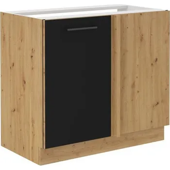 Kuchyňská skříňka Spodní rohová skříňka MODENA dub artisan / černý mat, 105 ND 1F