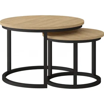 Konferenční stolek Industriální set konferenčních stolků Toronto - dub sonoma