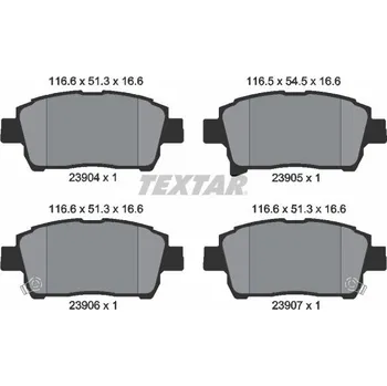 Brzdová destička Sada brzdových destiček, kotoučová brzda TEXTAR 2390401