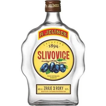 Pálenka R. Jelínek Rudolf Jelínek Slivovice bílá budík 0,7l