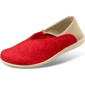 Dámská zdravotní obuv Dámská domácí nazouvací obuv, vlněná plsť, červená: 36