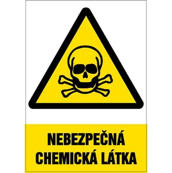 Kancelář Značka Nebezpečná chemická látka, samolepicí fólie, 210 × 297 mm