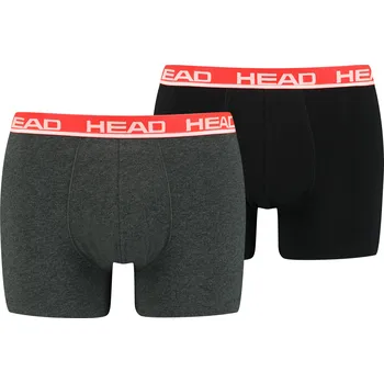 Pánské spodní prádlo HEAD BOXERKY PÁNSKÉ BASIC BOXER 2K BLACK/GRAY 701202741 011 Velikost: L