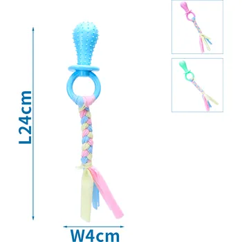 Hračka pro psa TRP dudlík s bavlněným lanem 24cm