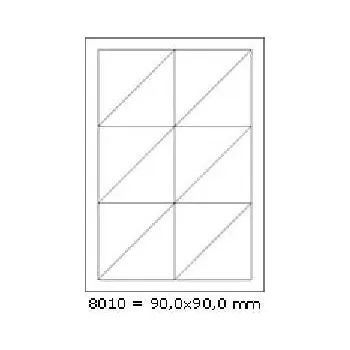 Speciální papír Samolepicí etikety 90 x 90 mm, 12 etiket, A4, 100 listů