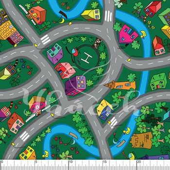 Zakázkový tisk, softshell, kočárkovina... Silnice ve městě Látky k tisku: Softshell letní