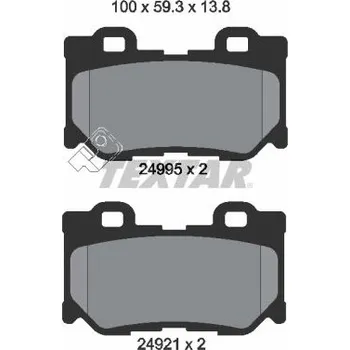 Brzdová destička Sada brzdových destiček, kotoučová brzda TEXTAR 2499501
