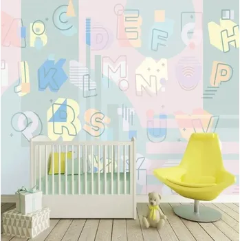 Tapeta Solution Media 3D tapety - Písmenka MU4453 1 - Voděodolné plátno - Textilní tapeta omyvatelná - 250g/m2