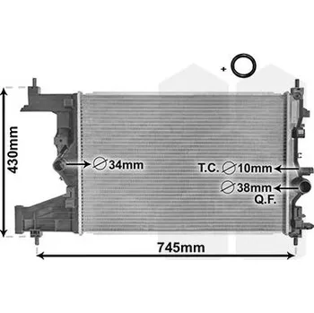 Chladič motoru Chladič, chlazení motoru VAN WEZEL 37002485