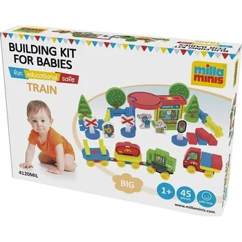 Hračka pro nejmenší MILLAMINIS Vlakové nádraží 45 - krabička