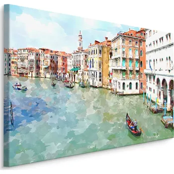 Plátno Gondoly A Budovy V Benátkách Varianta: 40x30