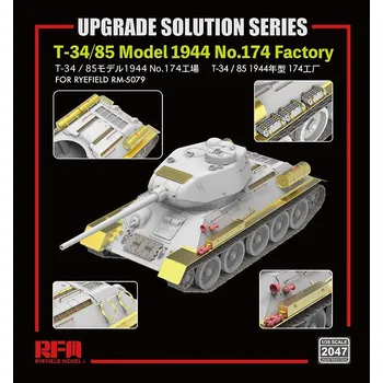 Plastikový model Ryefield model 1/35 Upgrade set for 5079 T-34/85 No.174