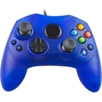 Herní konzole XBOX Original ovladač modrý transparent