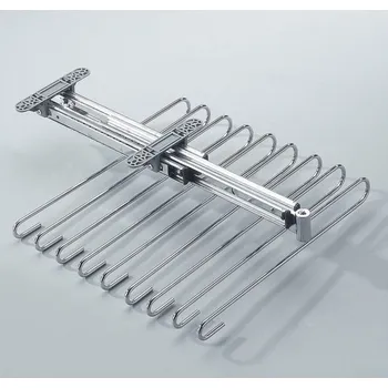 Věšák Wireli Výsuvný věšák na kalhoty / Lesklý chróm 9 ramen