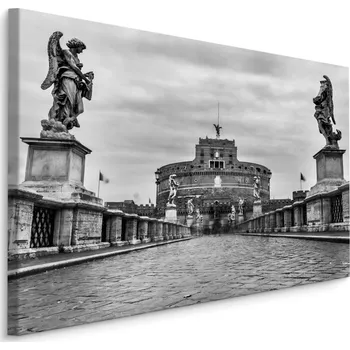 Plátno Hrad Svatého Angela V Římě V BW Varianta: 30x20