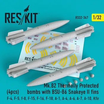Plastikový model Reskit 1/32 Mk.82 Therm.Prot.bombs w/ BSU-86 Snakeye II