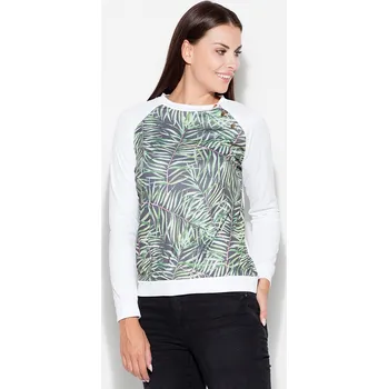 Dámská mikina Mikina s tropickými listy a zlatými cvočky K405 Pattern 19 Velikost: S