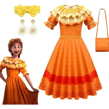 Karnevalový kostým Dětský kostým Pepa, Encanto Varianta: šaty s doplňky, Velikost: 130/6T