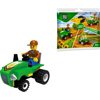 ostatní stavebnice Blocki stavebnice MyFarm farma Traktor s figurkou kompatibilní 47 dílů