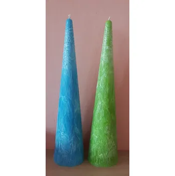 Svíčka Kužel velký , Barva červená, Vůně svěží aloe