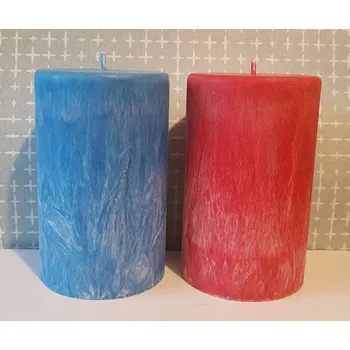 Svíčka Válec výška 13 cm, Barva břízová, Vůně zelené jablko