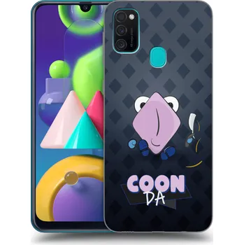 Pouzdro na mobilní telefon Picasee silikonový černý obal pro Samsung Galaxy M21 M215F - COONDA holátko - tmavá