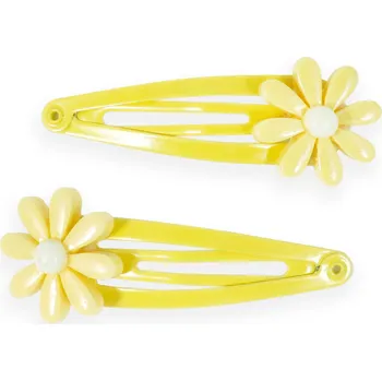 Sponky s kytičkou, 2 ks Barva: žlutá