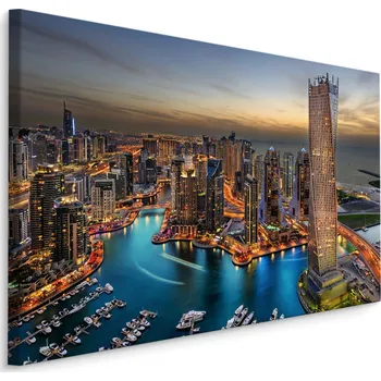 Obraz MyBestHome BOX Plátno Panorama Dubaje Varianta: 30x20