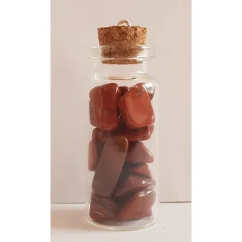 Minerální kámen ve skleněné lahvičce - Jaspis Červený