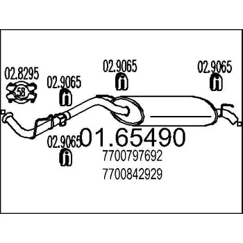 Tlumič výfuku Zadní tlumič výfuku MTS 01.65490