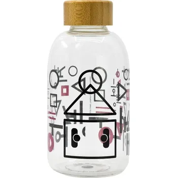 Láhev Skleněná lahev na vodu, 620ml, Stor, Squid game