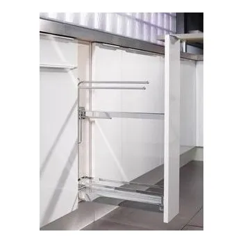 Odpadkový koš Kesseböhmer 15-3D plný výsuvný koš na ručníky / Antracit 150 mm Univerzální osazení