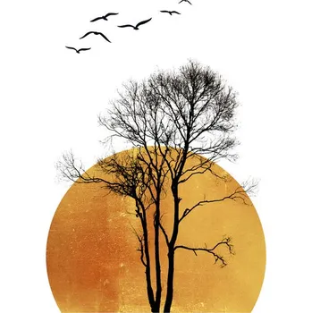 Plakát Plakát, Obraz - Kubistika - Winter sunrise