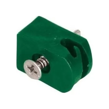 Příslušenství pro plot držák drátů s kovovým šroubem, zelený