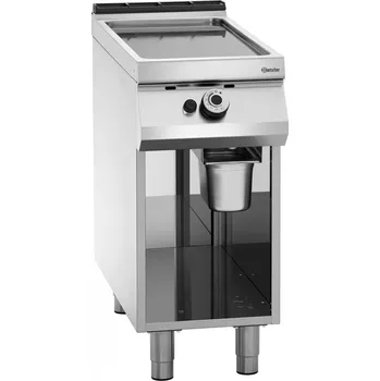 Kuchyňský gril Plynová grilovací deska, hladká, 9 kW, 400x900x900 mm | BARTSCHER, 2955041