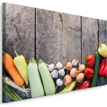 MyBestHome BOX Plátno Zelenina Na Dřevu Varianta: 40x30