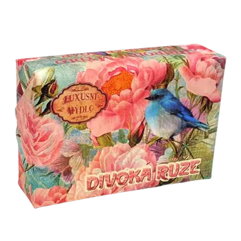 Koupelová kosmetika Soap Luxusní české mýdlo, Divoká růže v dekorovaném obalu - 200 g