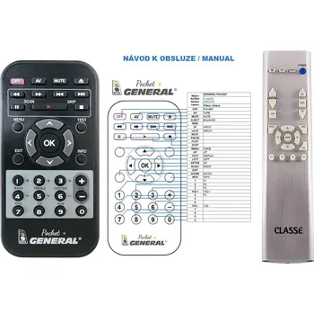 Dálkový ovladač General CLASSÉ CAP-2100, CP-500 - náhradní dálkový ovladač