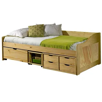 Postel Maxima 8809 postel s úložným prostorem 90 x 200 cm masivní borovice