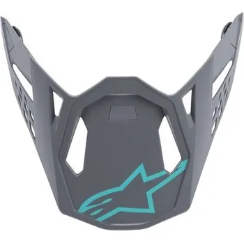 Helma na motorku Kšilt pro přilby supertech s-m8 radium, alpinestars (šedá/tyrkysová matná)