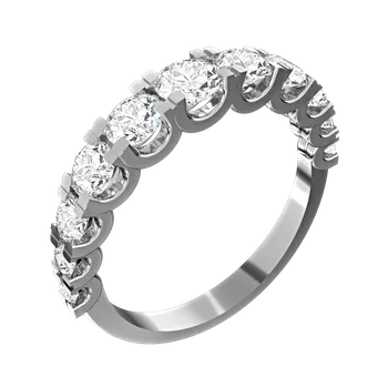 Prsten SOLUNA Něžný zlatý prsten se zirkony GRACE bílé zlato VELIKOST: 49 - 15,6 mm