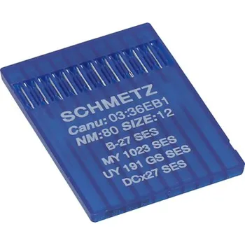 Příslušenství k šicímu stroji Schmetz jehly pro průmyslové stroje typ B-27 SES, síla 80, 10ks