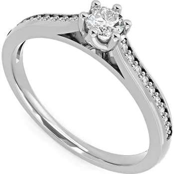 Prsten SOLUNA Noblesní zlatý prsten se zirkony NOVA bílé zlato VELIKOST: 48 - 15,3 mm