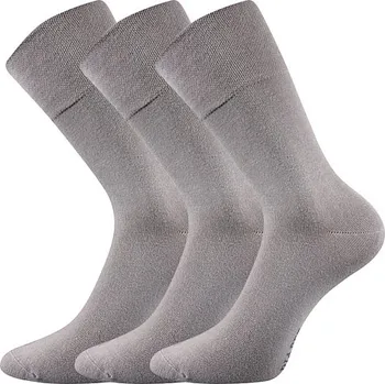 Dámské ponožky LONKA Ponožky slabé jednobarevné DIAGRAM světle šedé (3 páry) 35-38 115449