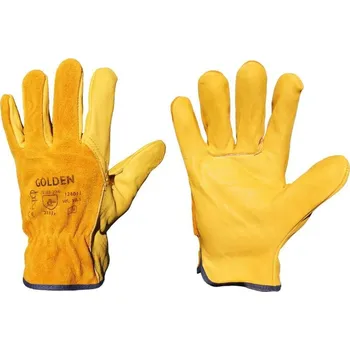 Pracovní rukavice GOLDEN celokožené rukavice štíp+hov.líc