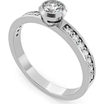 Prsten SOLUNA Jedinečný zlatý prsten se zirkony JULIETA bílé zlato VELIKOST: 50 - 15,9 mm