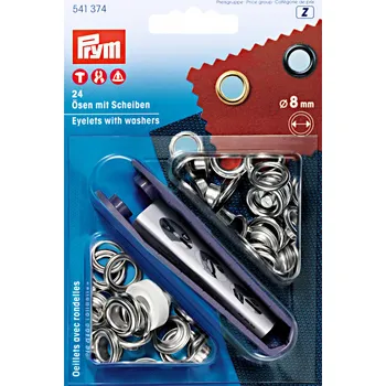Prym 541374 průchodky kovové 8 mm 24 ks Prym 541374 průchodky kovové 8 mm 24 ks